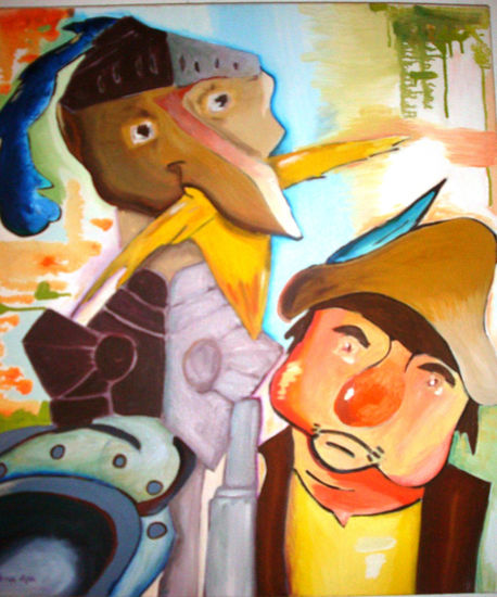 Don Quijote y Sancho Panza Oil Canvas Others