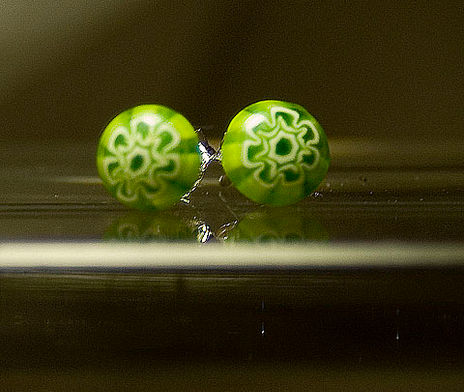 Pendientes flor verde
