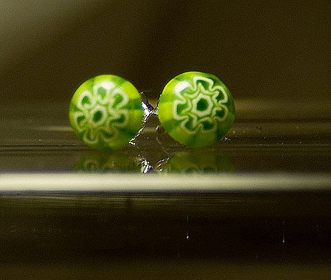 PENDIENTES FLOR VERDE 