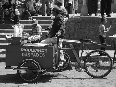 Vendedor de raspados Portrait Black and White (Digital)