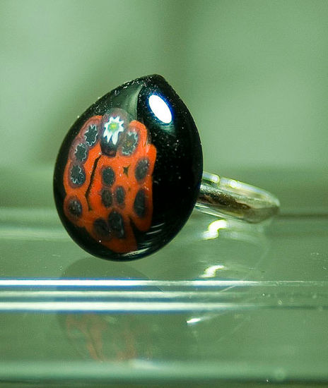 ANILLO NEGRO Y ROJO 