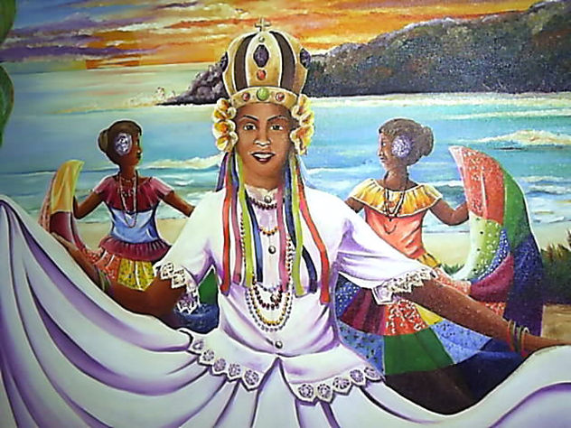 María Merced y las danzantes.