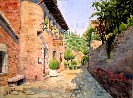 RESTAURANTE  CAL CARTER MURA (1) Watercolour Paper Landscaping