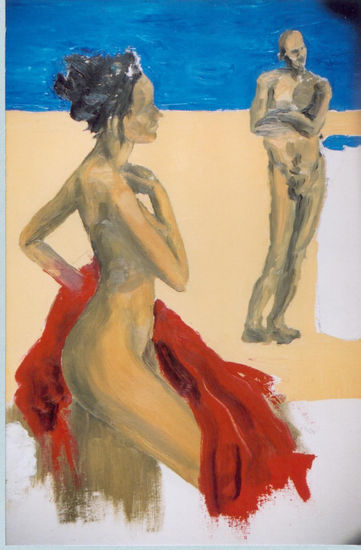 Ariadna y el punto Oil Canvas Figure Painting