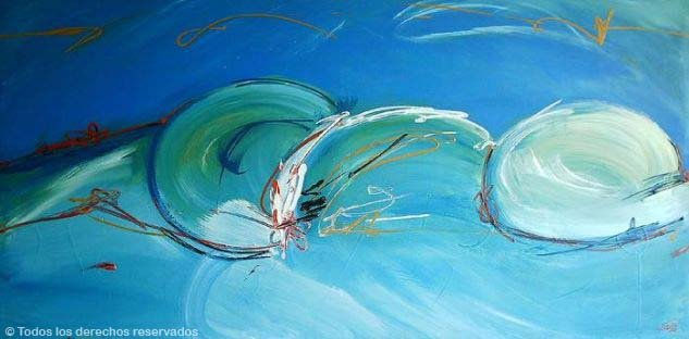 Bubbles and water Acrylic Canvas Marine Painting