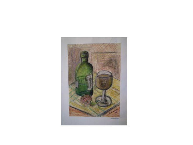botella con copa