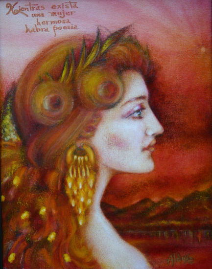 Rostro de Mujer Media Mixta Lienzo