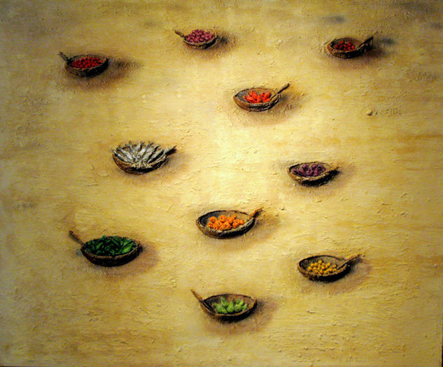 The feast Acrylic Canvas Still Life Paintings