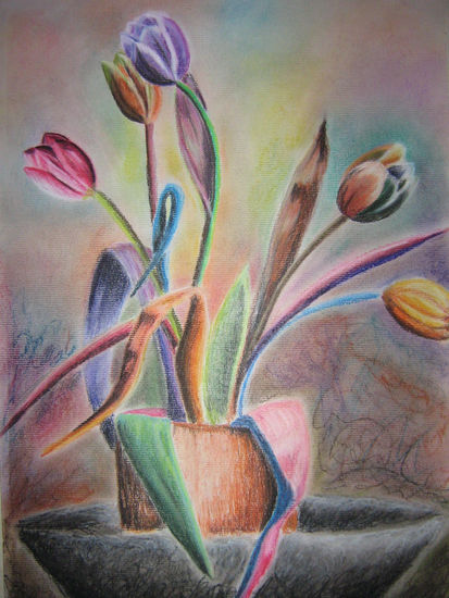 tulipanes rosados Charcoal