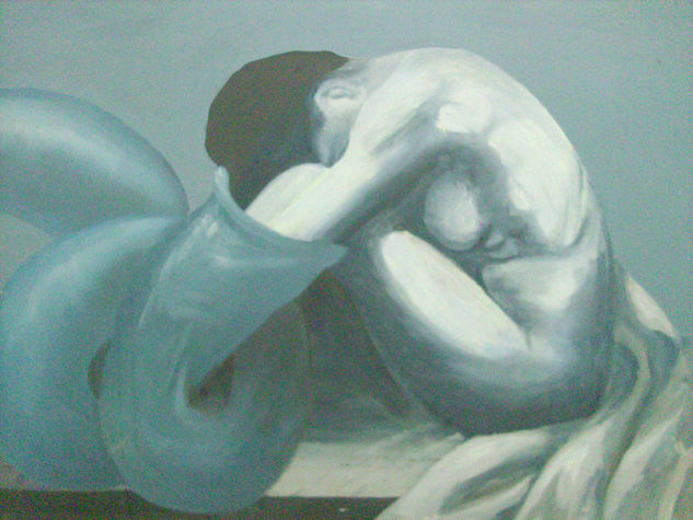 Mujer parásito azul Oil Canvas Nude Paintings