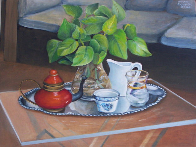 Potus y cristal Oil Canvas Still Life Paintings