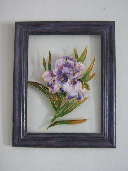 LIRIO I Acrylic Glass Floral Painting