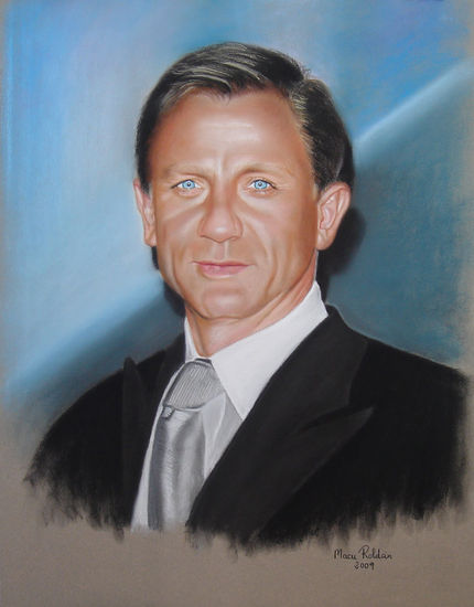 James Bond Pastel Paper Portrait