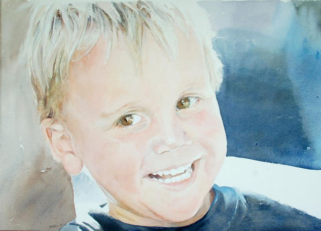 Juan Watercolour Paper Portrait