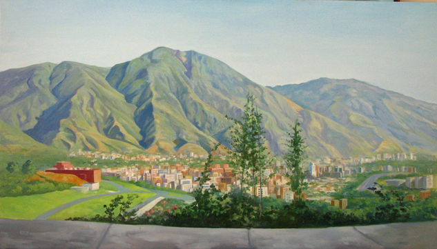 desde terraza del avila Oil Canvas Landscaping