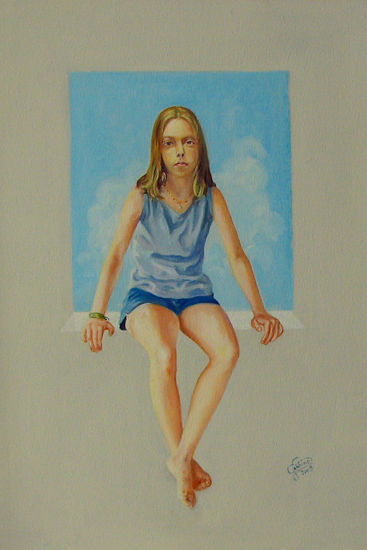 mi sobrina Oil Canvas Portrait