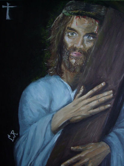 El abrazo de la muerte Oil Panel Portrait