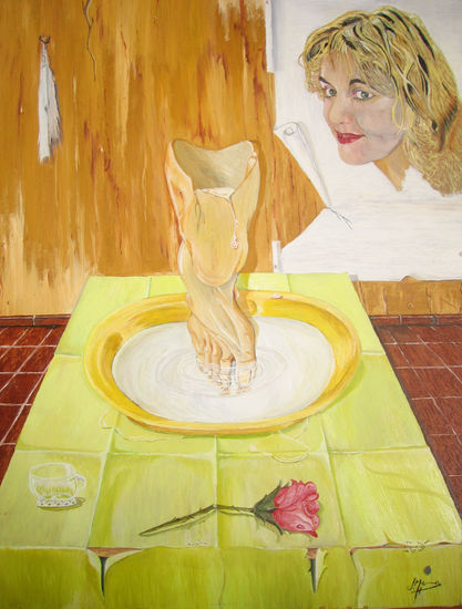 Fisioterapeuta Oil Panel Portrait