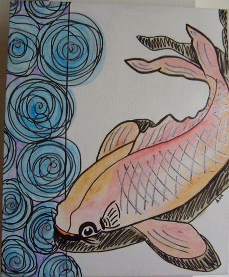 Carpa Koi Mixed Media