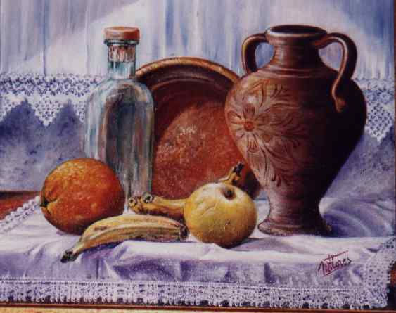 Bodegón con frutas Oil Canvas Still Life Paintings