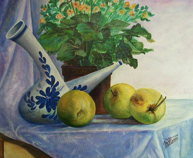 Bodegón con manzanas Oil Canvas Still Life Paintings