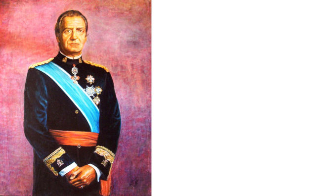 S. M. el Rey D. Juan Carlos I Oil Canvas Portrait