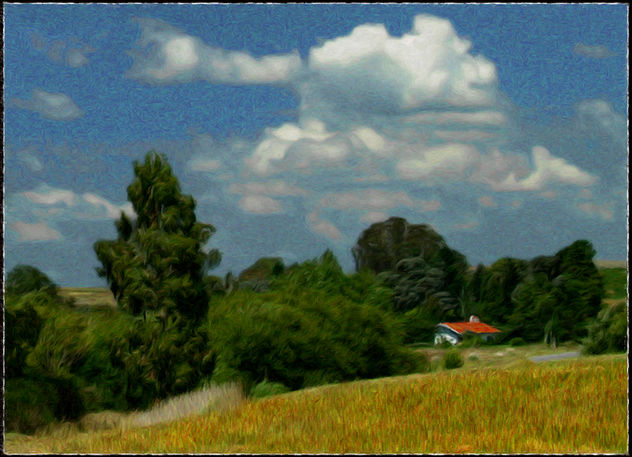 Pequeña casa en la pradera