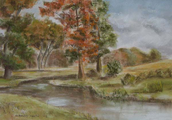 Un verano de Inness Pastel Paper Landscaping