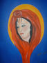 mujer en rojo