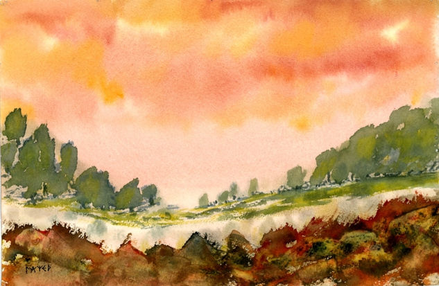 Pasión en el cielo Watercolour Paper Landscaping