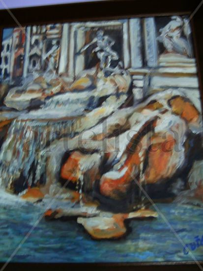 fontana di Trevi Oil Canvas Landscaping