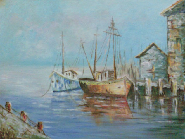 marina Oil Canvas Landscaping