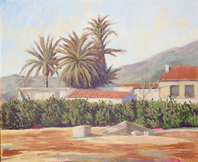 Casa con palmeras