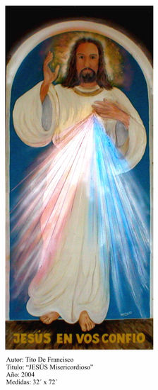 jesus misericordioso Acrílico Tela Figura