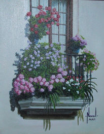 Balcon con flores