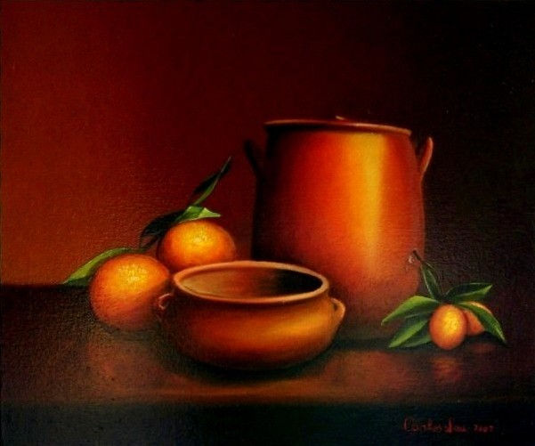 Pots & Citrus Oil Canvas Others