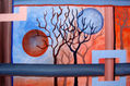 Contraste azul-naranja