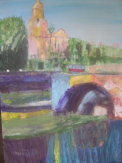 Puente Viejo I Oil Canvas Landscaping