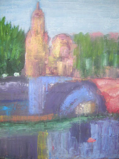 Puente Viejo II Oil Canvas Landscaping