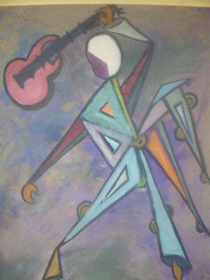 Guitarrista II Óleo Lienzo Paisaje