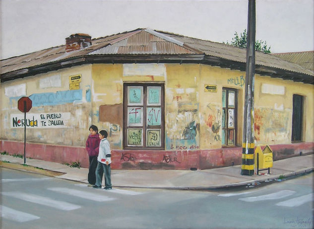 Esquina de Melipilla Oil Canvas Landscaping