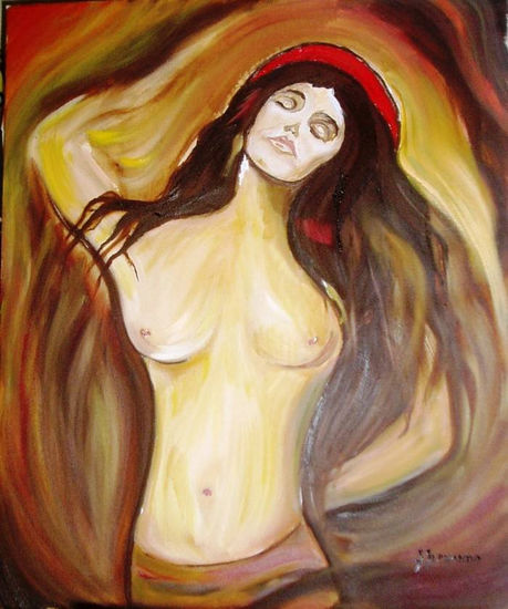 La madonna Oil Canvas Figure Painting