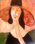 Jeanne Hebuterne con gran sombrero