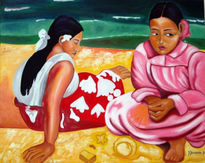 Dos mujeres tahitianas