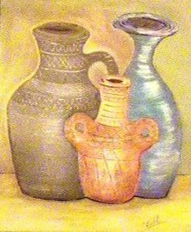 Jarrones artesanos Oil Canvas Still Life Paintings