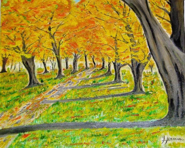 El otoño Oil Canvas Landscaping