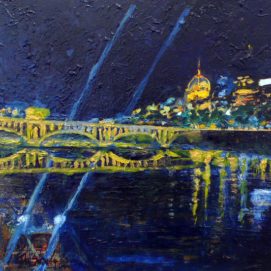 "PONT WILSON I" Oil Panel Landscaping