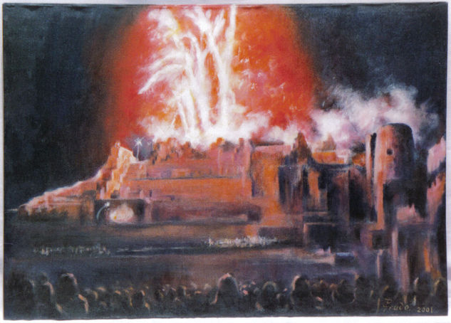 Concierto de Navidad en  las Ruinas de Huanchaca. Oil Canvas Landscaping