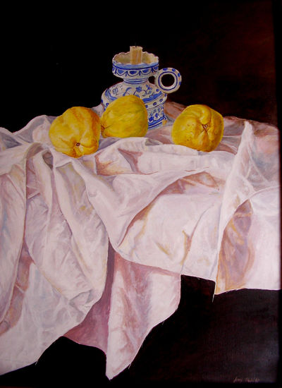 ceramica y membrillos Oil Canvas Still Life Paintings