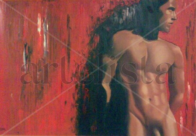 Chico sobre rojo